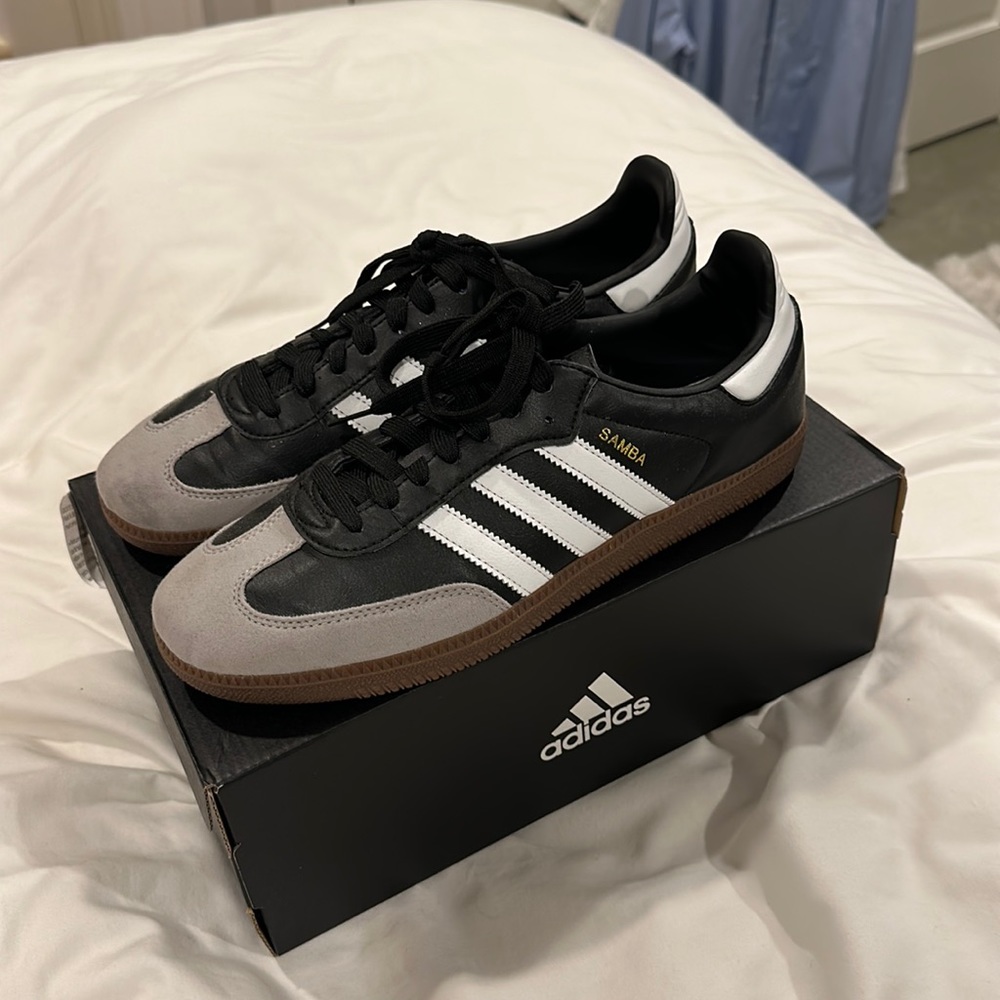 black adidas sambas *barely worn*